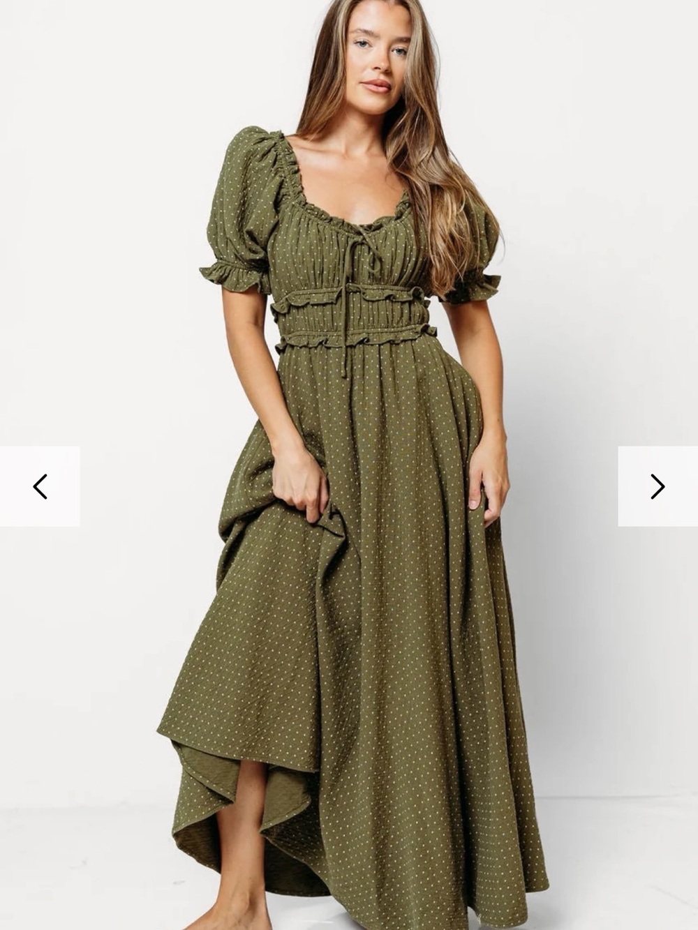 Sydnee 100% Cotton Maxi Dress in Dark Green - Bump Friendly & Inclusive Sizing